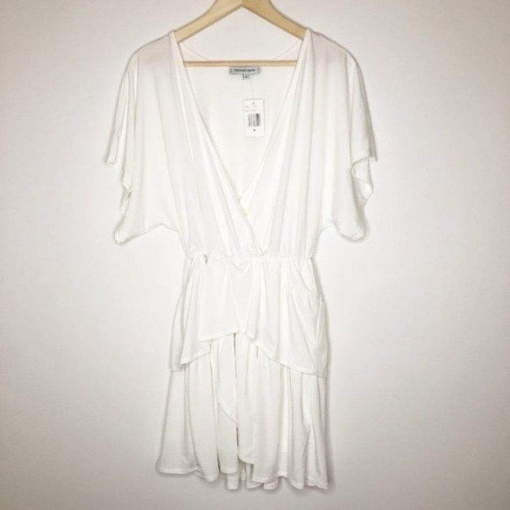 VANITY ROOM Tiered Knit Surplice Mini Dress  - Picture 2 of 8